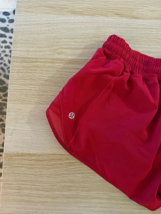 lululemon athletica Red Layered Running Shorts - Picture 3 of 3